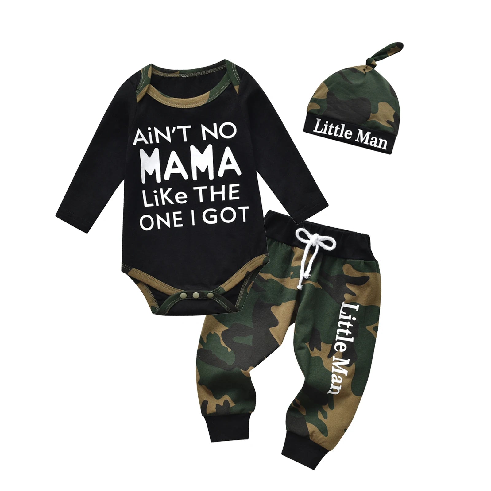Letter Print Baby Boy 3PC Set