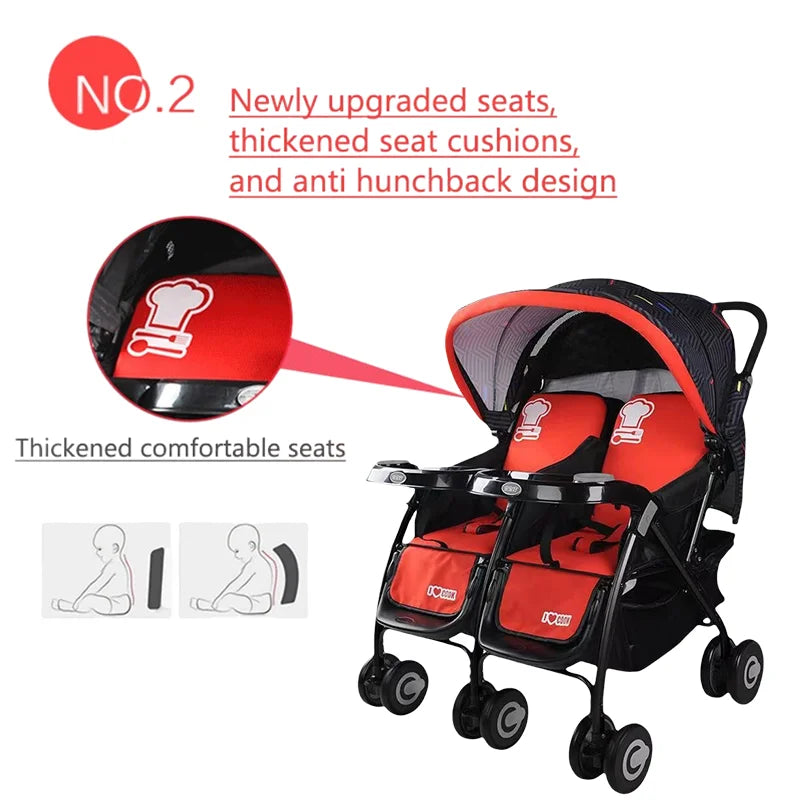 Lightweight Twins Baby Stroller