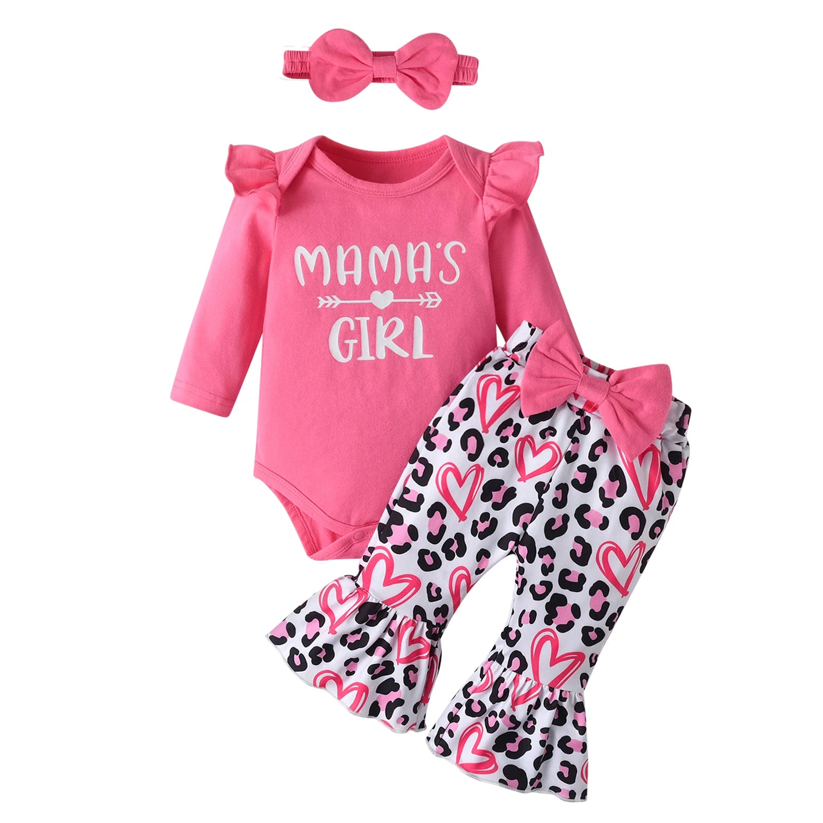 Newborn Girl Bowknot 3PC Outfit