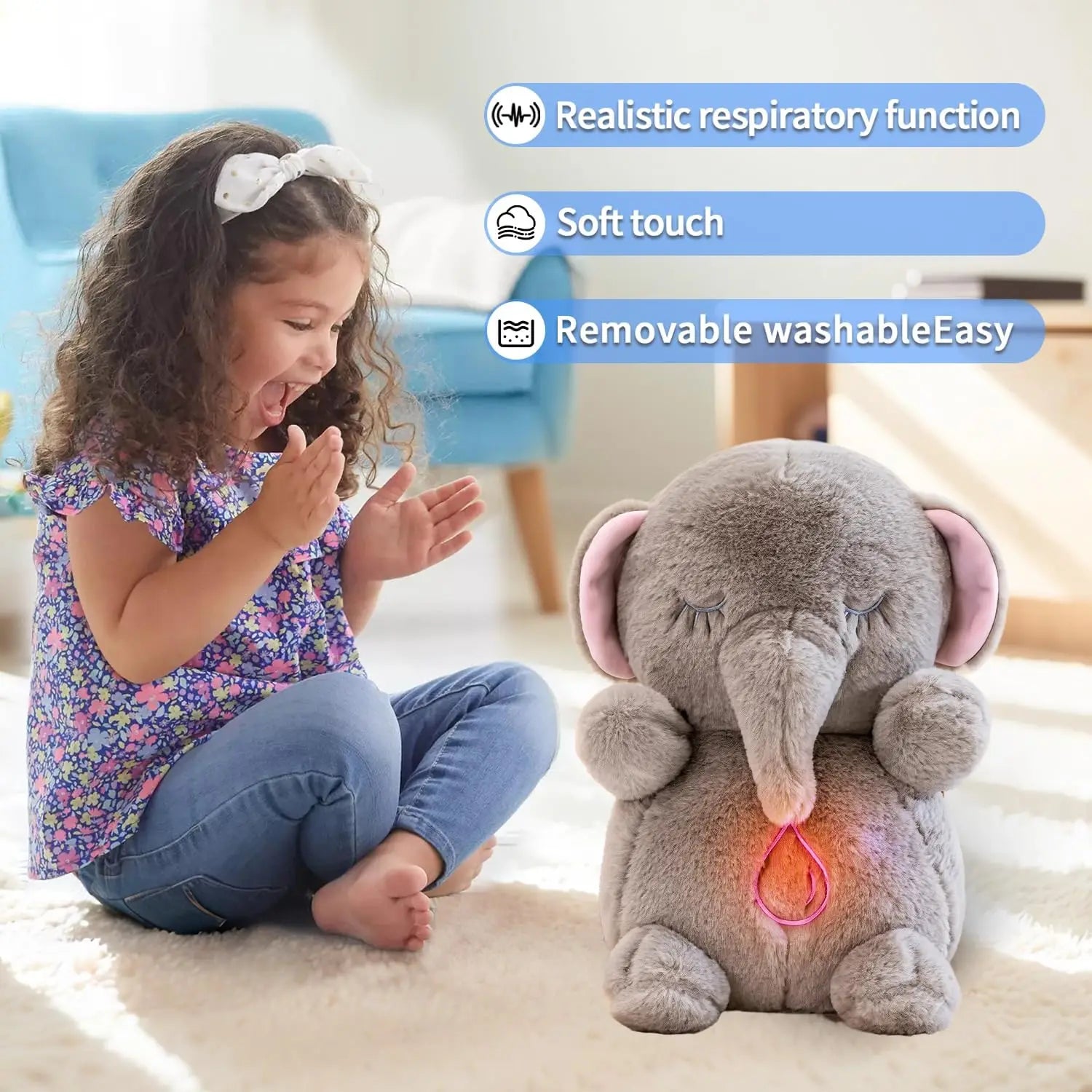 Breathing Capybara Elephant Plush