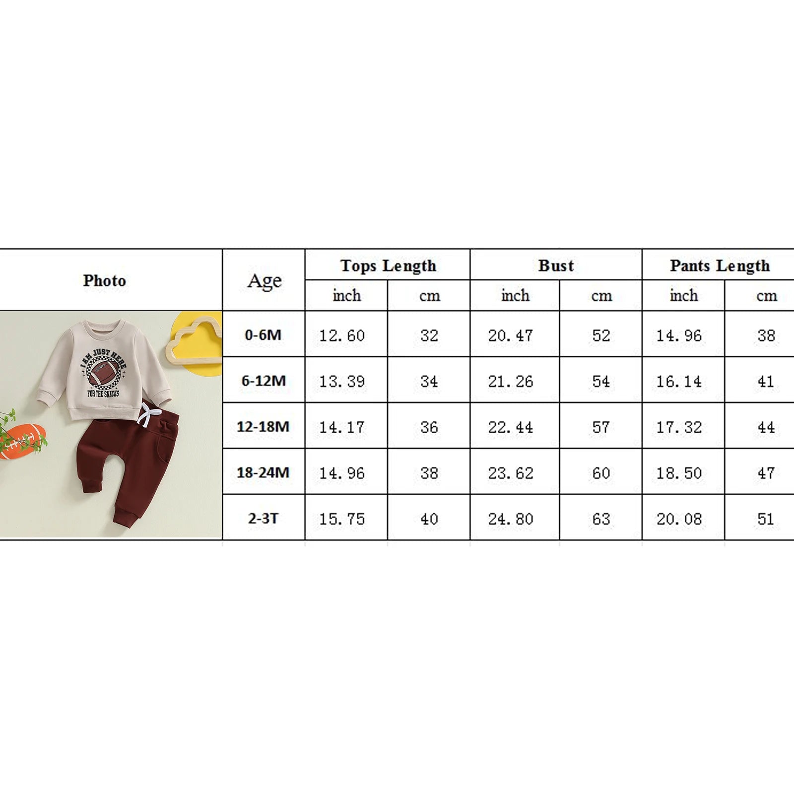 Baby Boy Football Sweatshirt Set