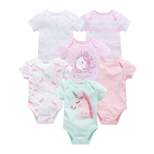 3/6PCS Cotton Baby Bodysuit Set (0–12M)