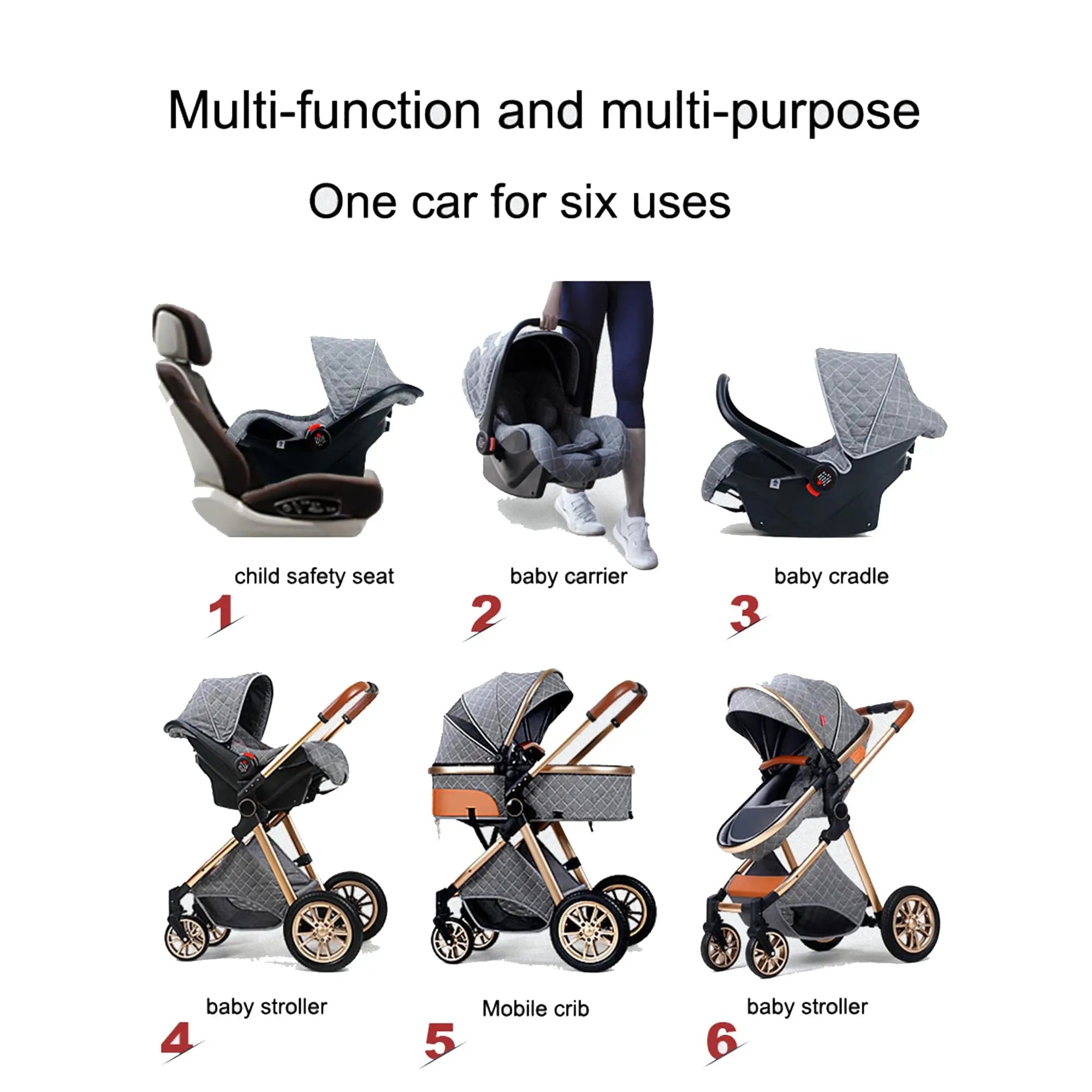 3-in-1 Baby Travel System Stroller