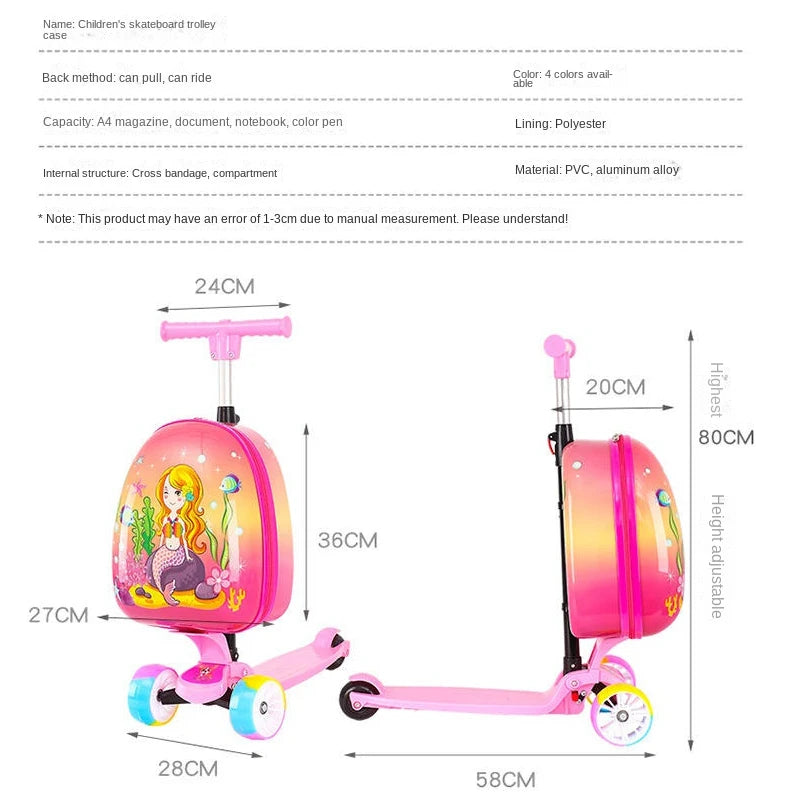 KO-KU 16" Flash Wheel Ride-On Suitcase