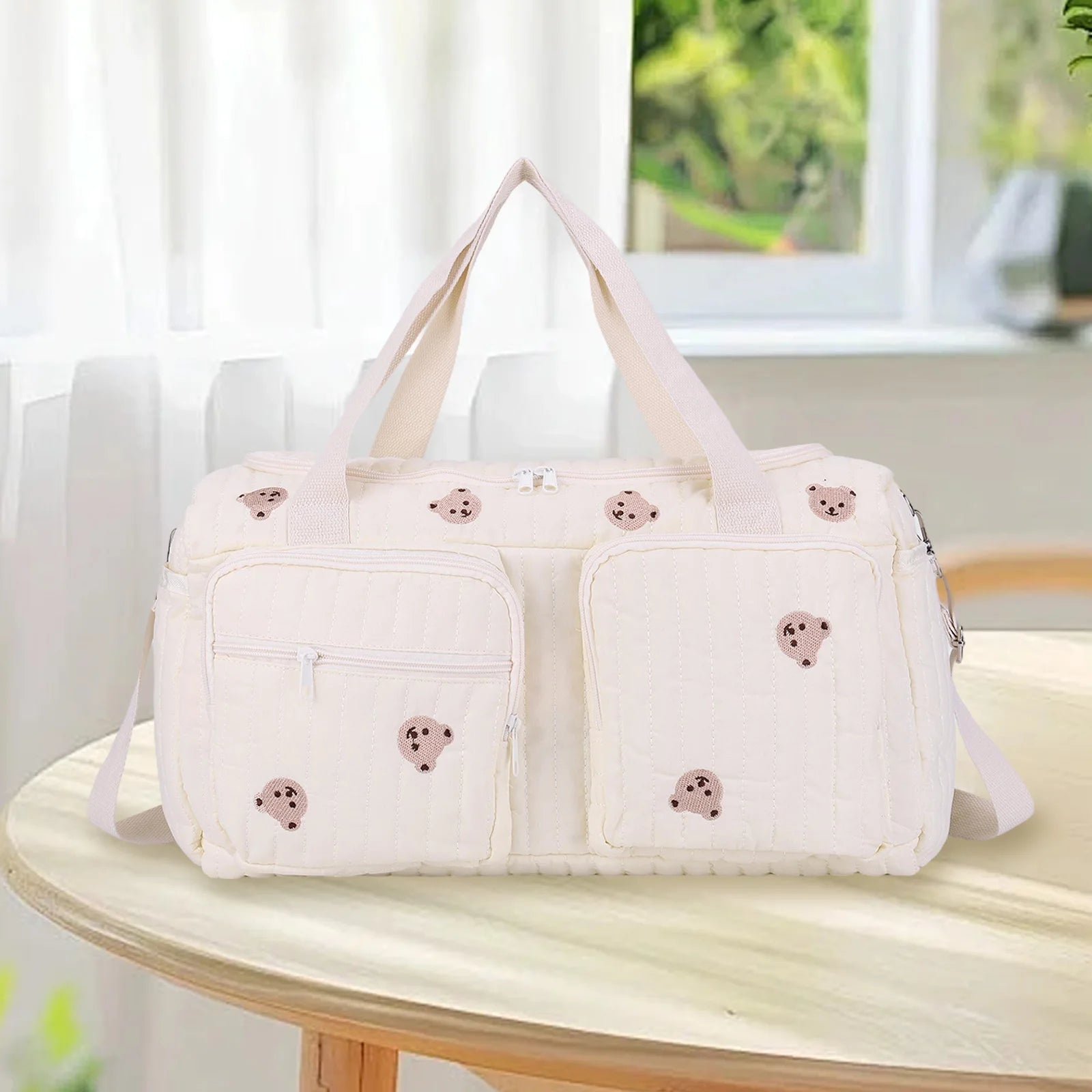 Quilted Large Capacity Diaper Bag