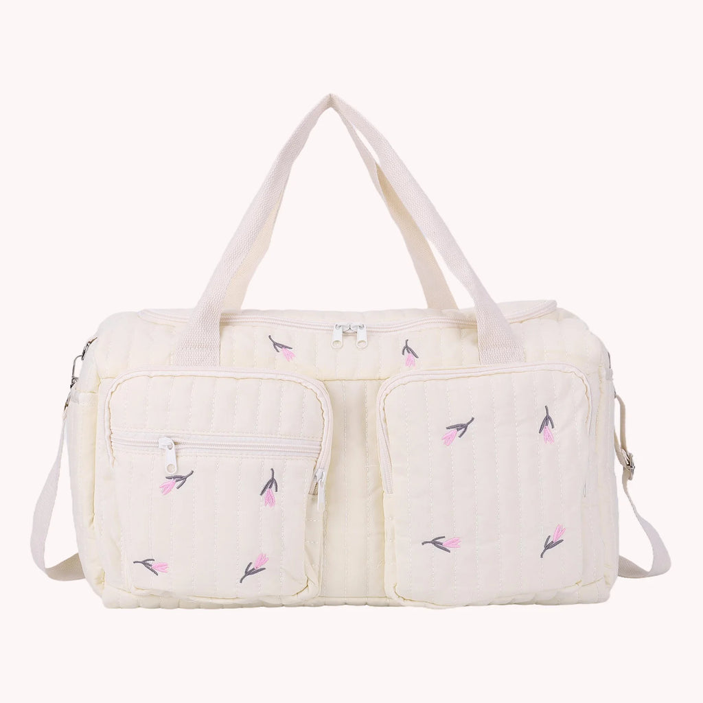 Quilted Diaper Duffel Weekender Bag