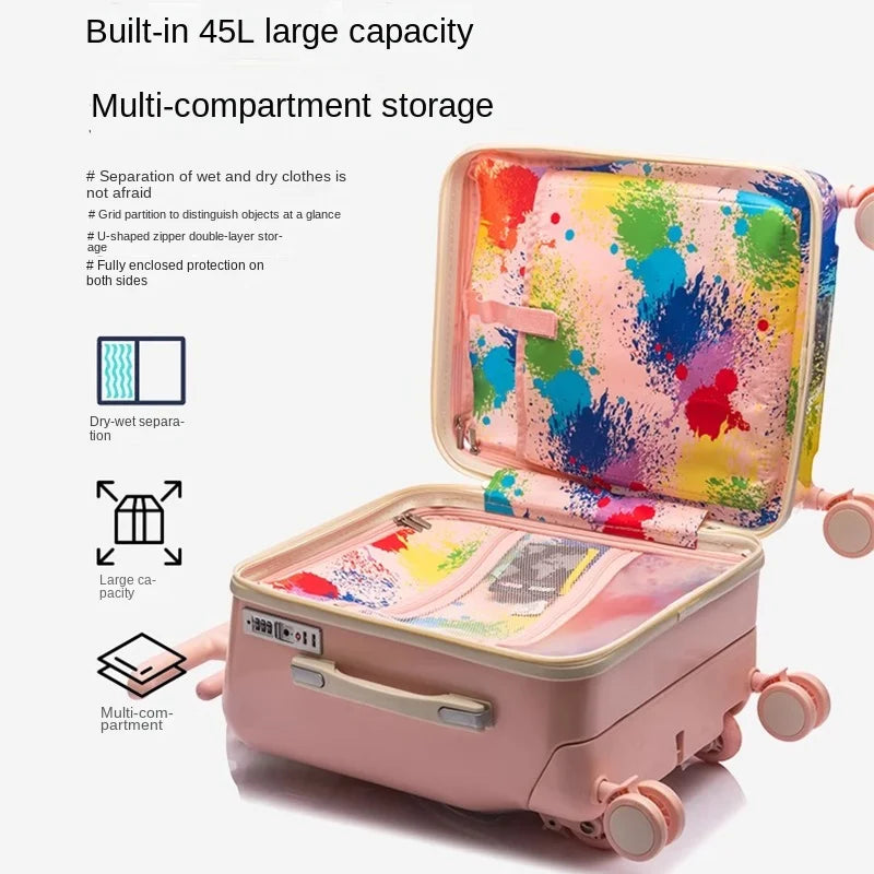 Six-Wheel Kids Ride-On Suitcase