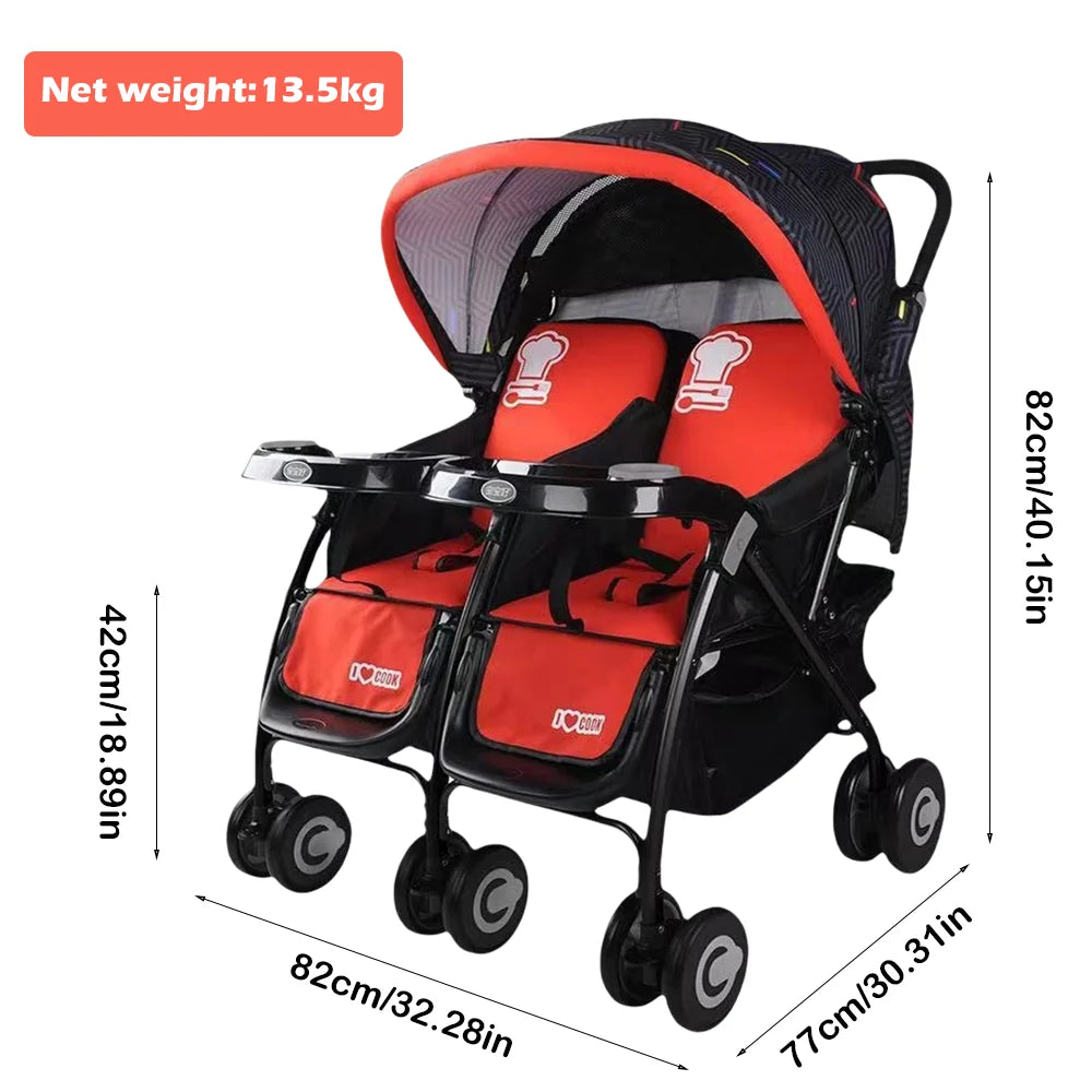 Lightweight Twins Baby Stroller