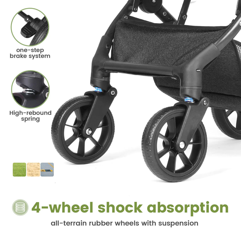 One-Hand Fold Compact Travel Stroller