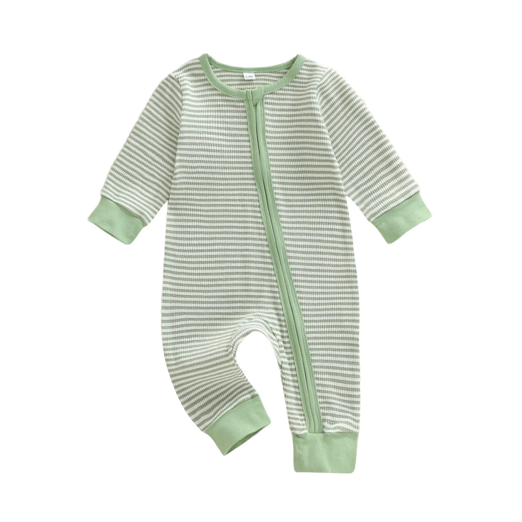 Infant Boy Striped Zip Romper