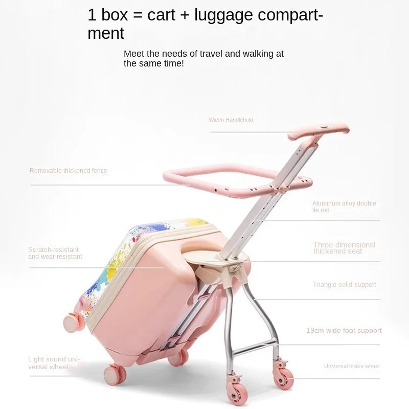 Six-Wheel Kids Ride-On Suitcase