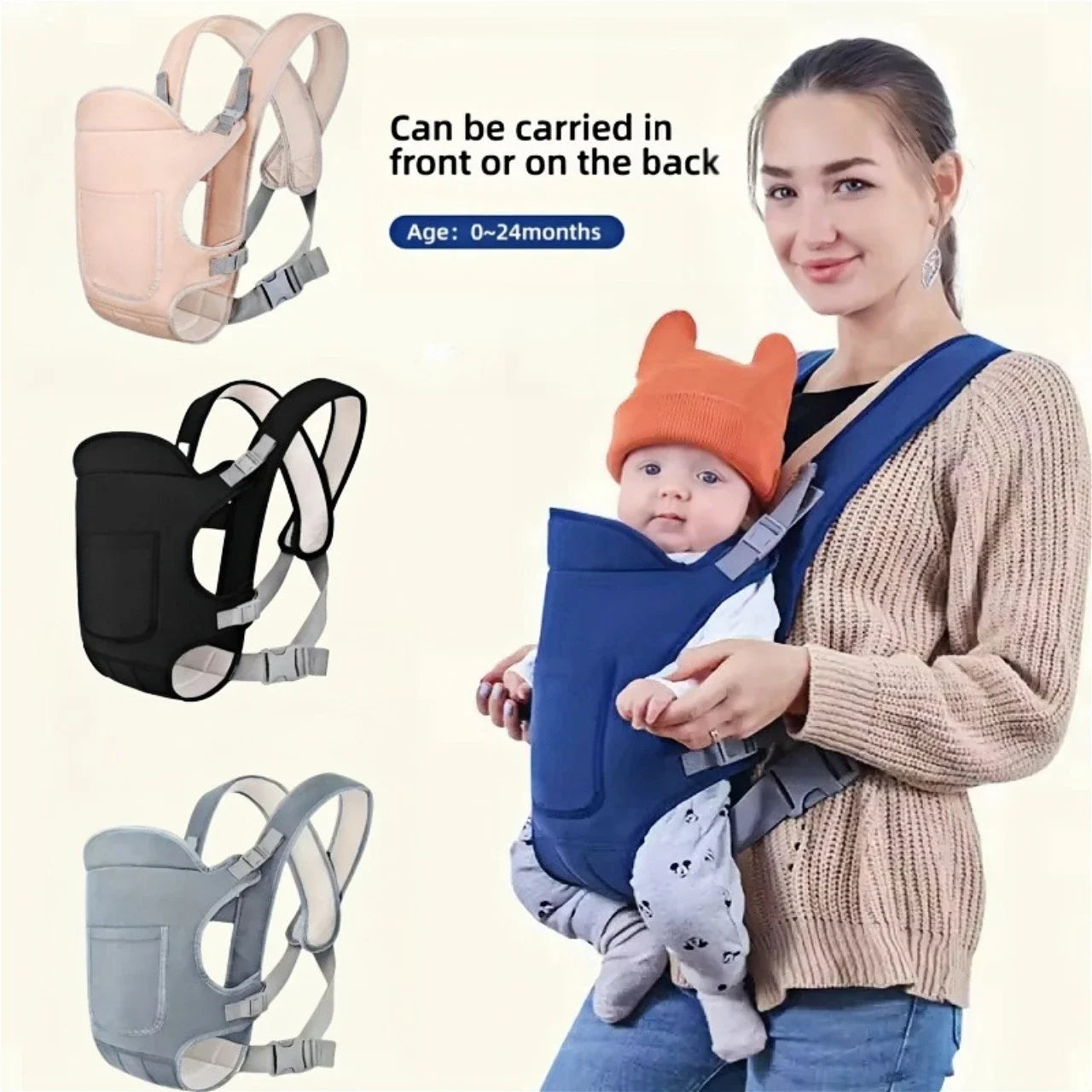 4-in-1 Ergonomic Baby Carrier Backpack