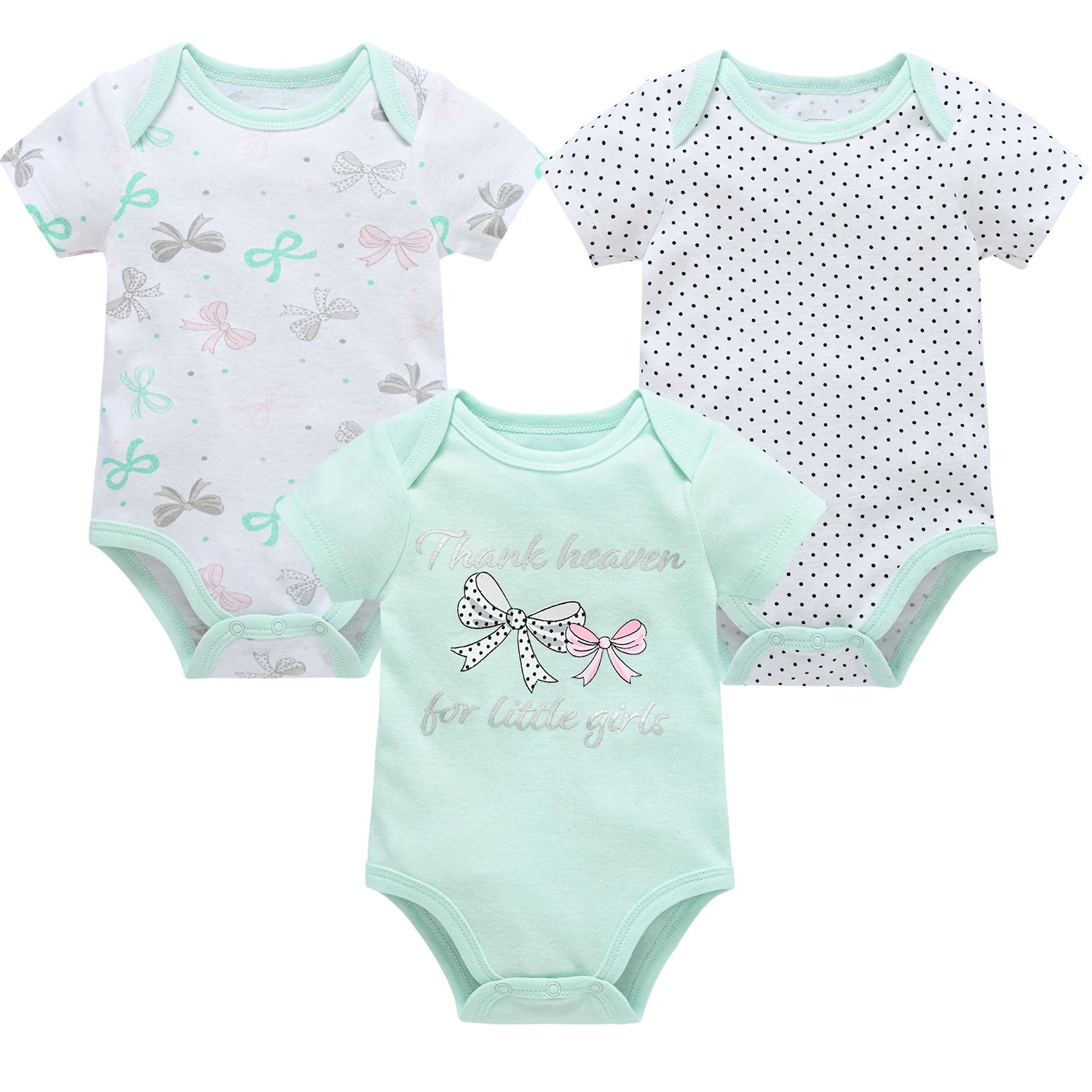 3/6PCS Cotton Baby Bodysuit Set (0–12M)