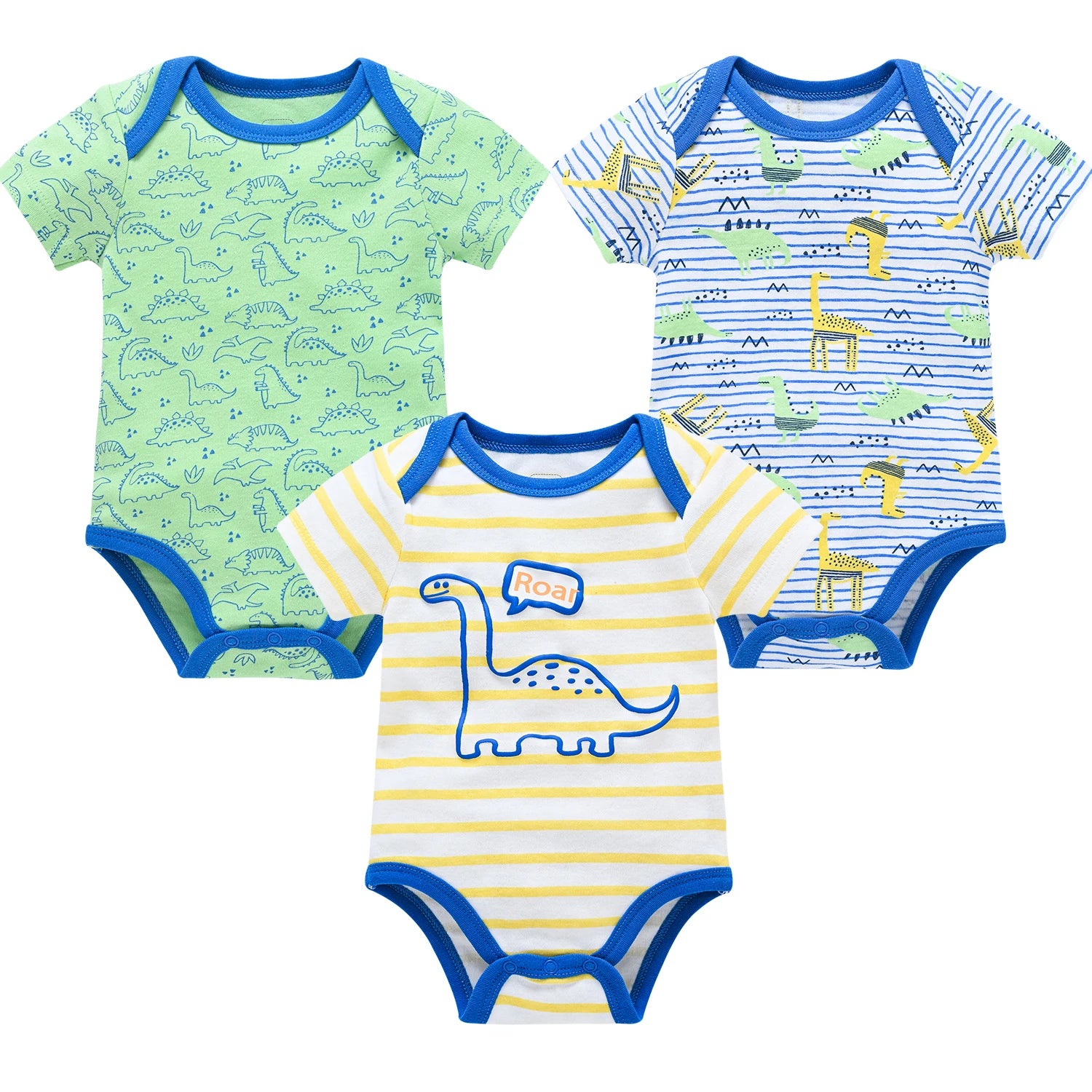 3/6PCS Cotton Baby Bodysuit Set (0–12M)