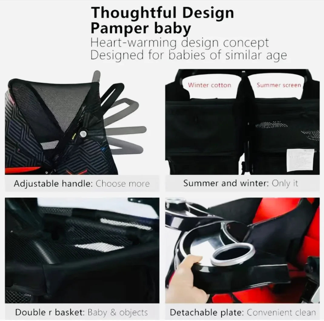 Lightweight Twins Baby Stroller