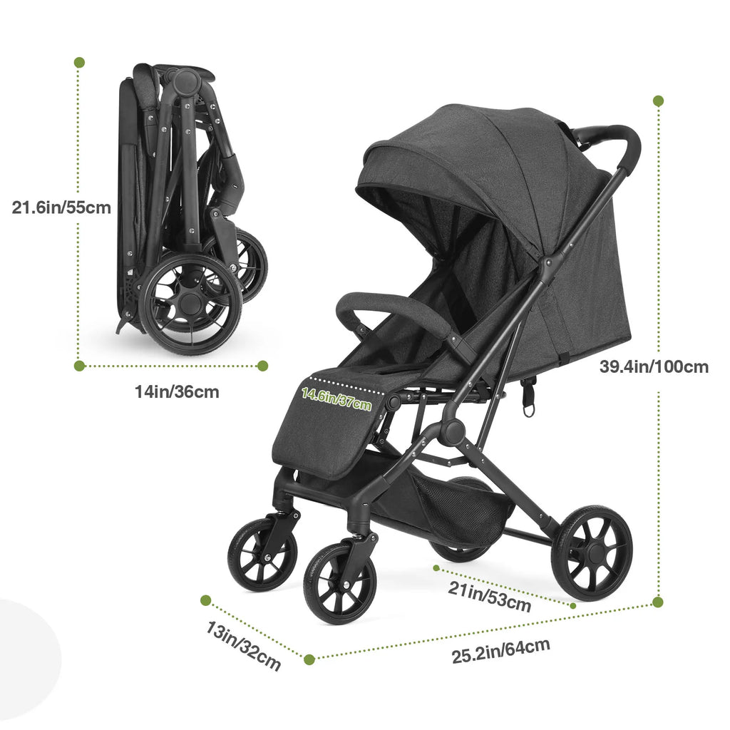 One-Hand Fold Compact Travel Stroller