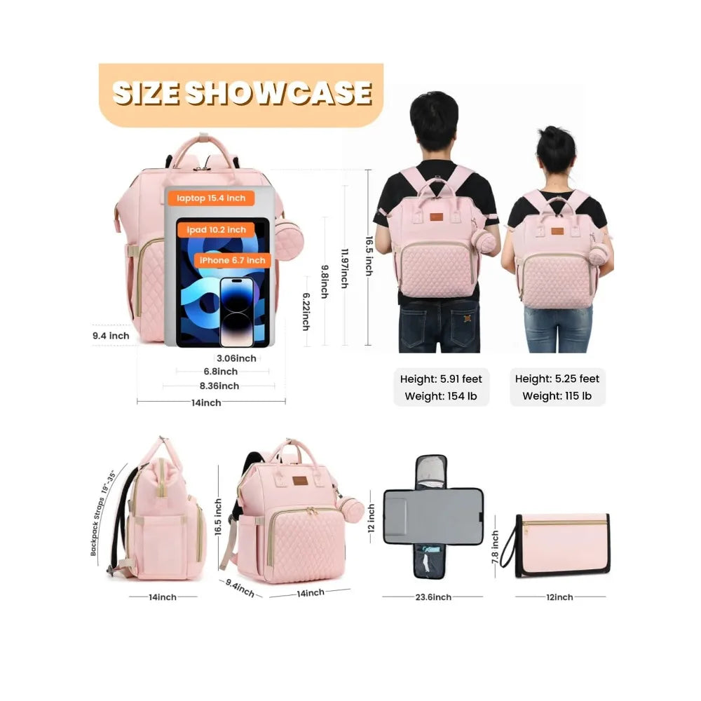 Waterproof Diaper Bag Backpack Set